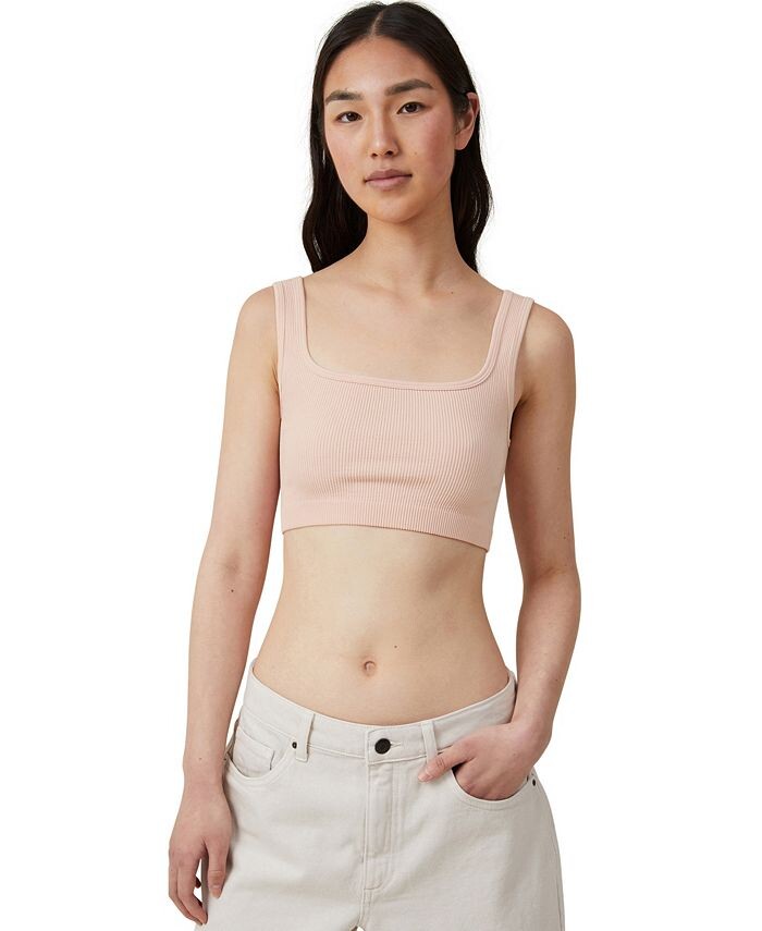 

Женская бесшовная укороченная майка Abbie Micro COTTON ON, розовый