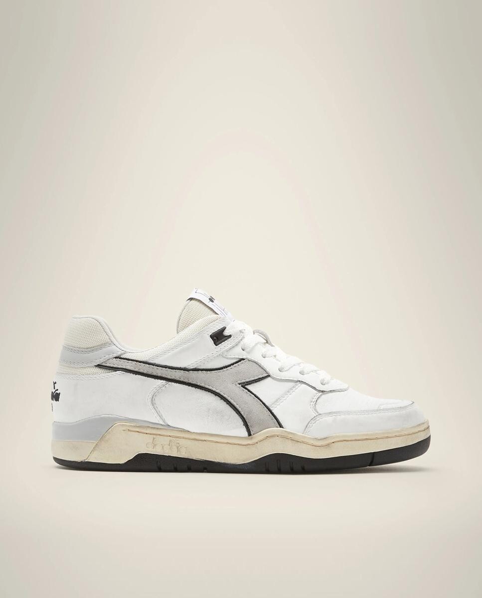 

Унисекс бело-серые кожаные кроссовки Diadora Heritage, белый