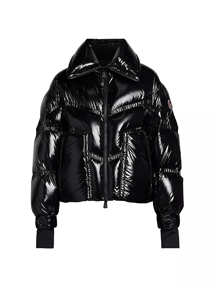 

Пуховик-бомбер с эффектом и стилем Cluses Moncler Grenoble, черный