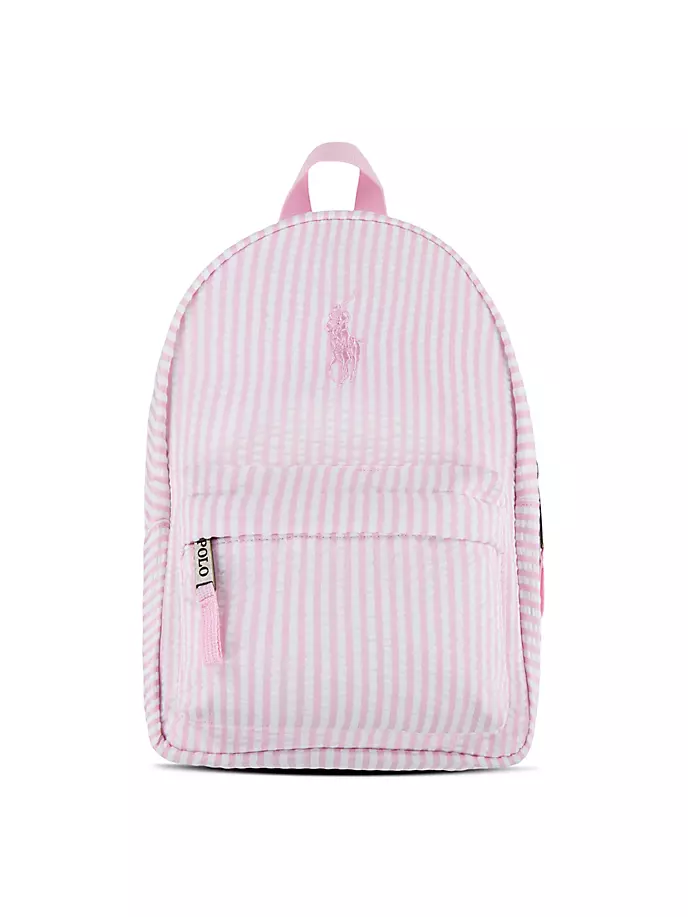 

Мини-рюкзак из хлопчатобумажного хлопка для девочек Polo Ralph Lauren, белый