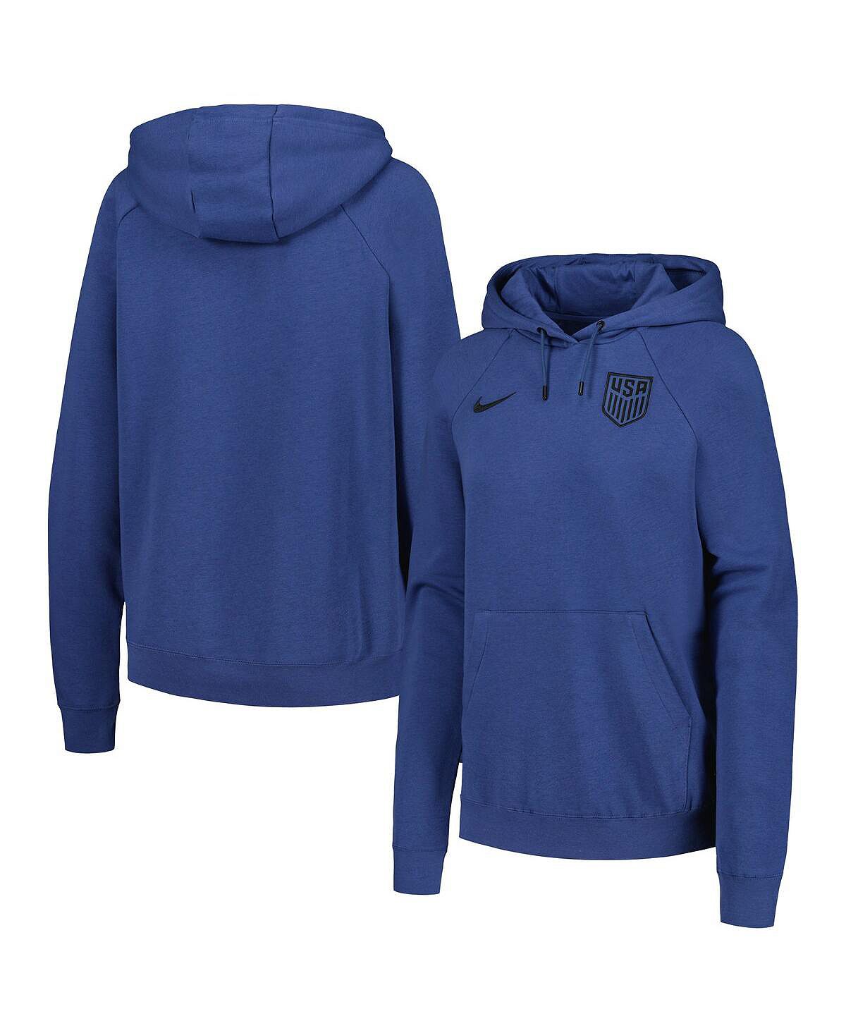 Женский синий пуловер с капюшоном USMNT Essential реглан Nike, синий мужской темно синий пуловер с капюшоном usmnt standard issue nike
