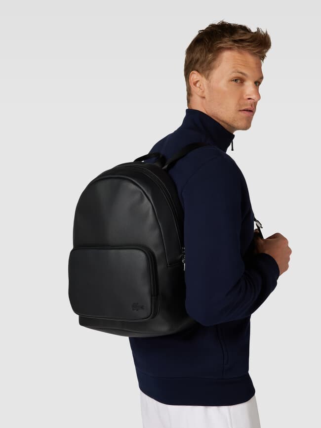

Рюкзак с этикеткой Lacoste, черный