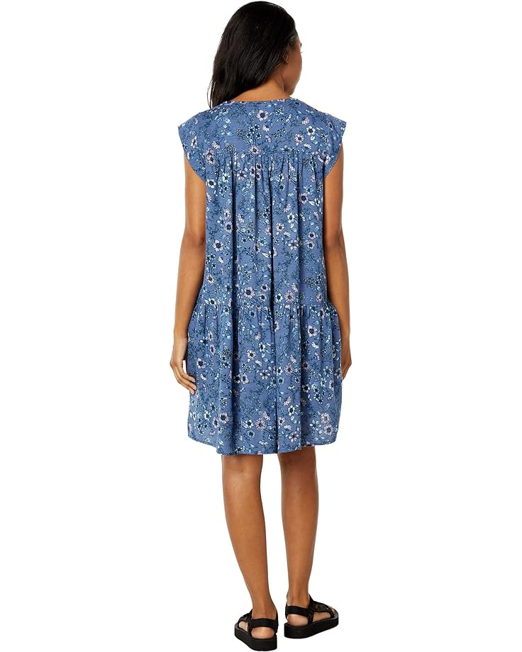 цена Платье Lucky Brand Printed Peasant Mini Dress, цвет Indigo Multi