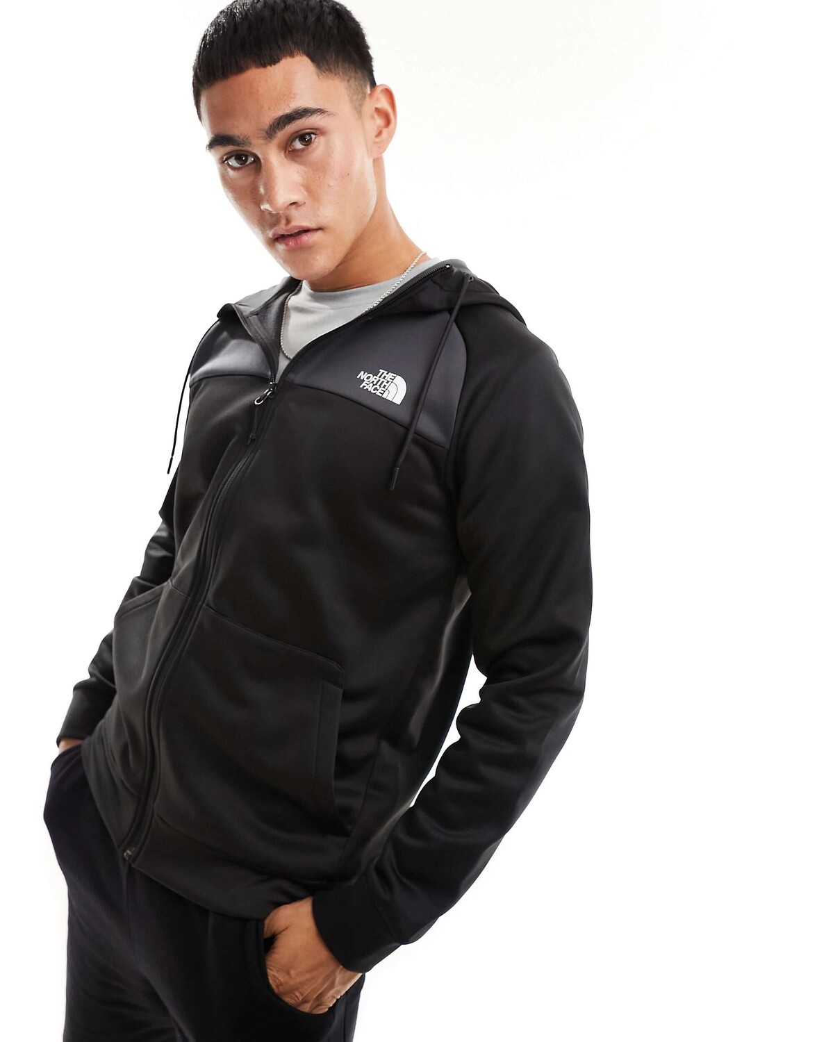 

Черная флисовая толстовка на молнии The North Face Training Reaxion, Черный