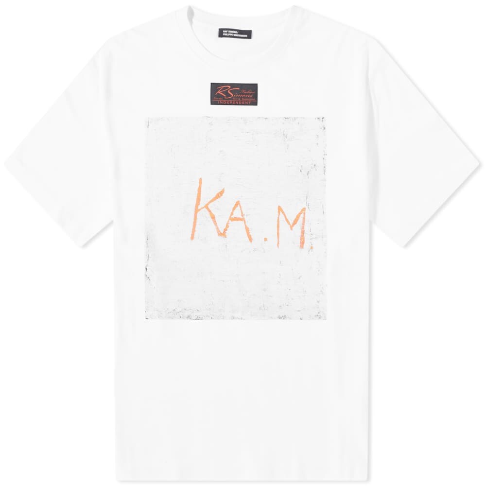 

Raf Simons Футболка оверсайз K.A.M, белый