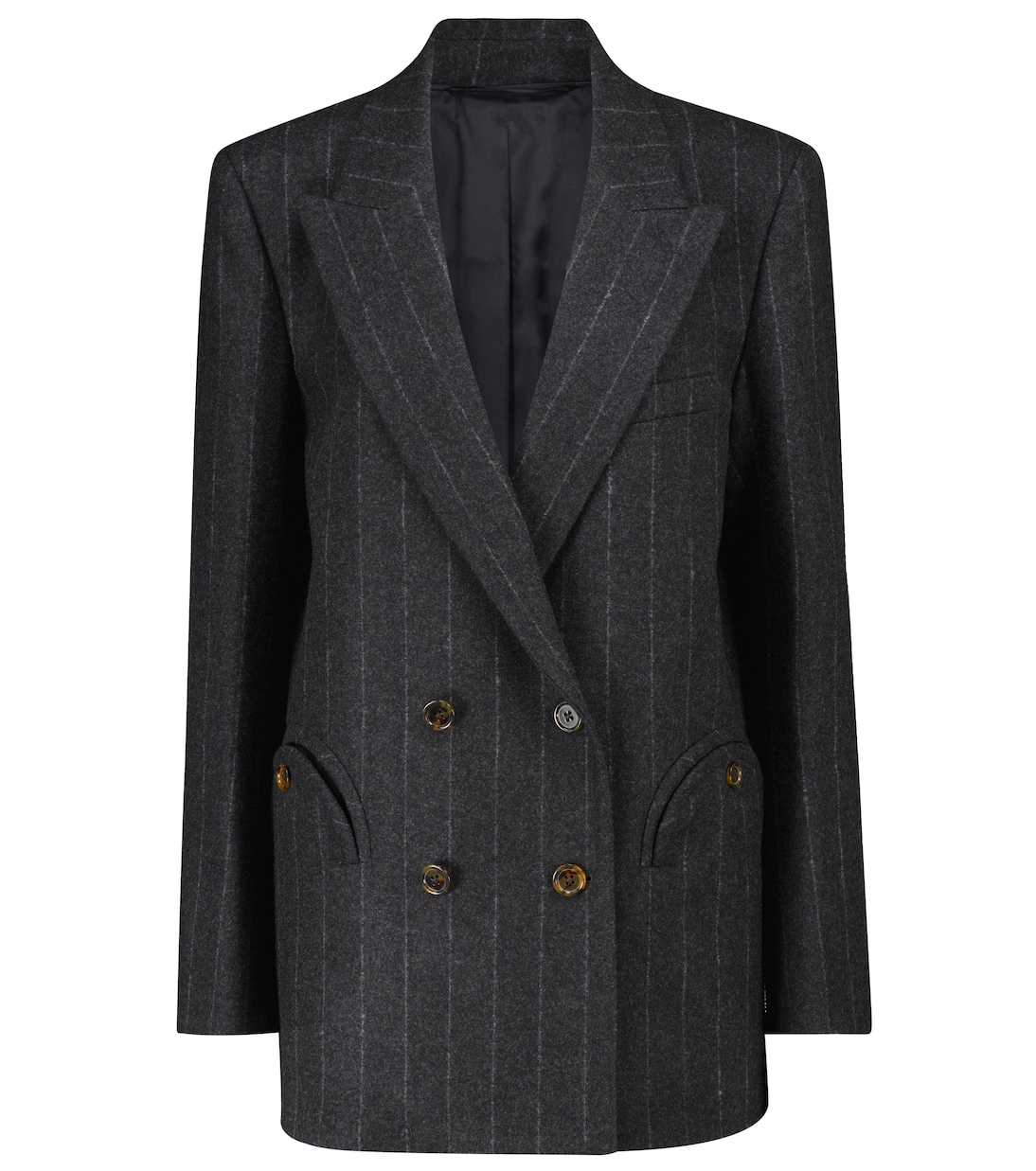 цена Полосатый пиджак из кашемира и шерсти Blazé Milano, серый