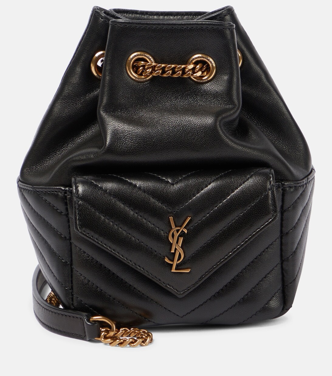 

Сумка-ведро Joe Mini из стеганой кожи Saint Laurent, черный