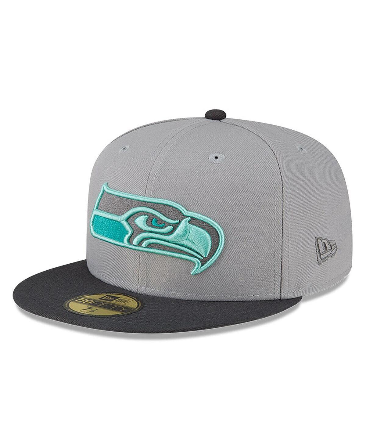 

Мужская серая, графитовая приталенная шляпа Seattle Seahawks Aqua Pop 59FIFTY New Era