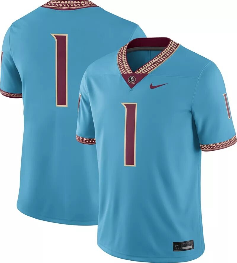 

Мужская футбольная майка Nike Florida State Seminoles бирюзового цвета Seminole Heritage Dri-FIT Game