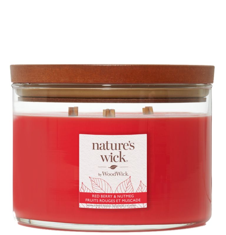 Ароматическая Свеча Woodwick Natures Wick Redberry & Nutmeg, 1 шт свеча ароматическая woodwick currant 1 мл
