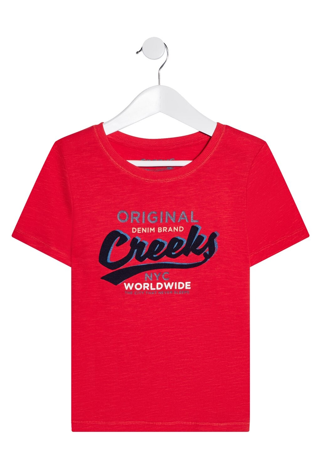 

Футболка с принтом AMERICAN INSPIRATION FASHION COOL EASY SHORT SL Creeks, цвет red