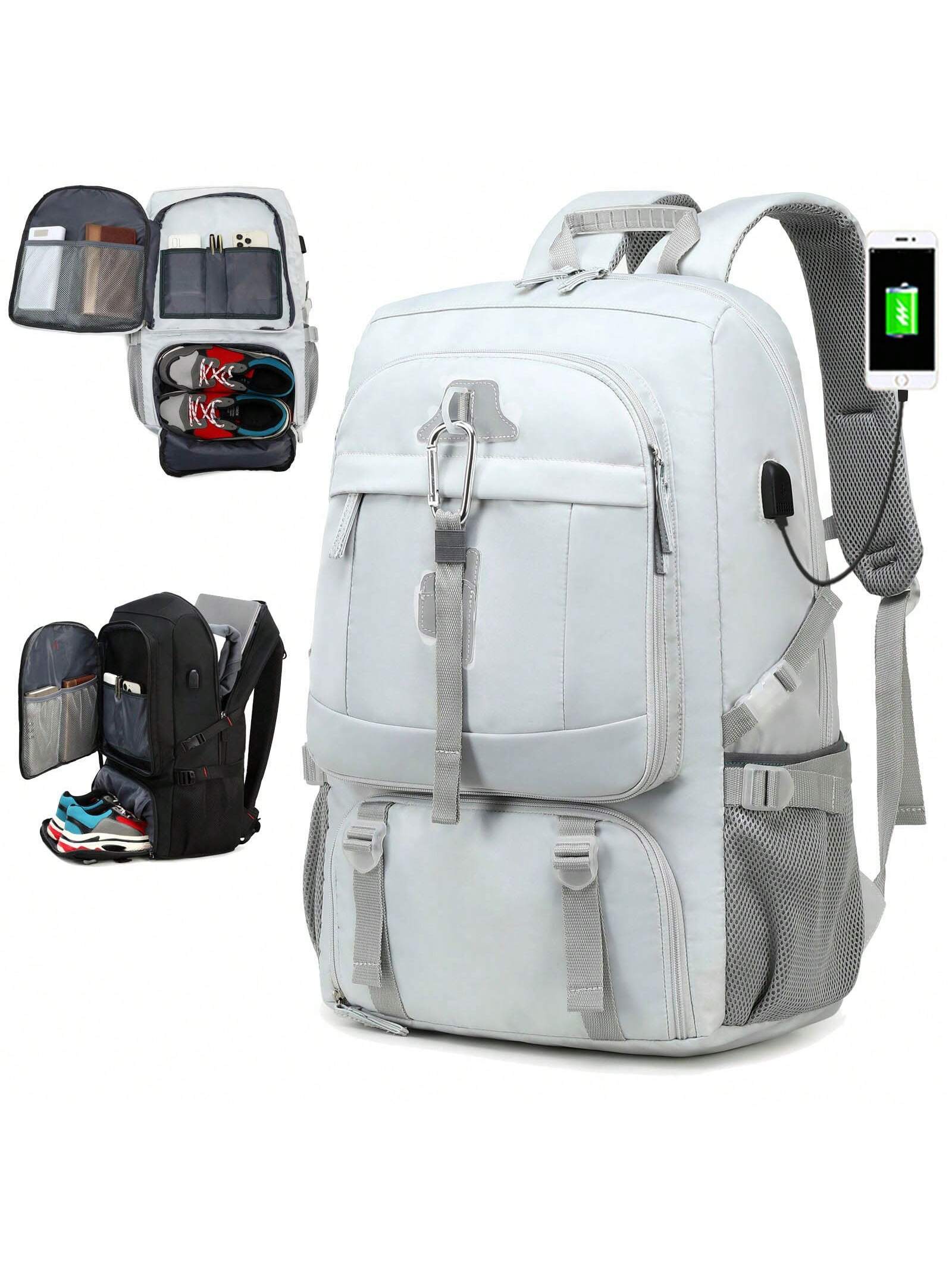 Рюкзак для путешествий на открытом воздухе объемом 40 л, серебро