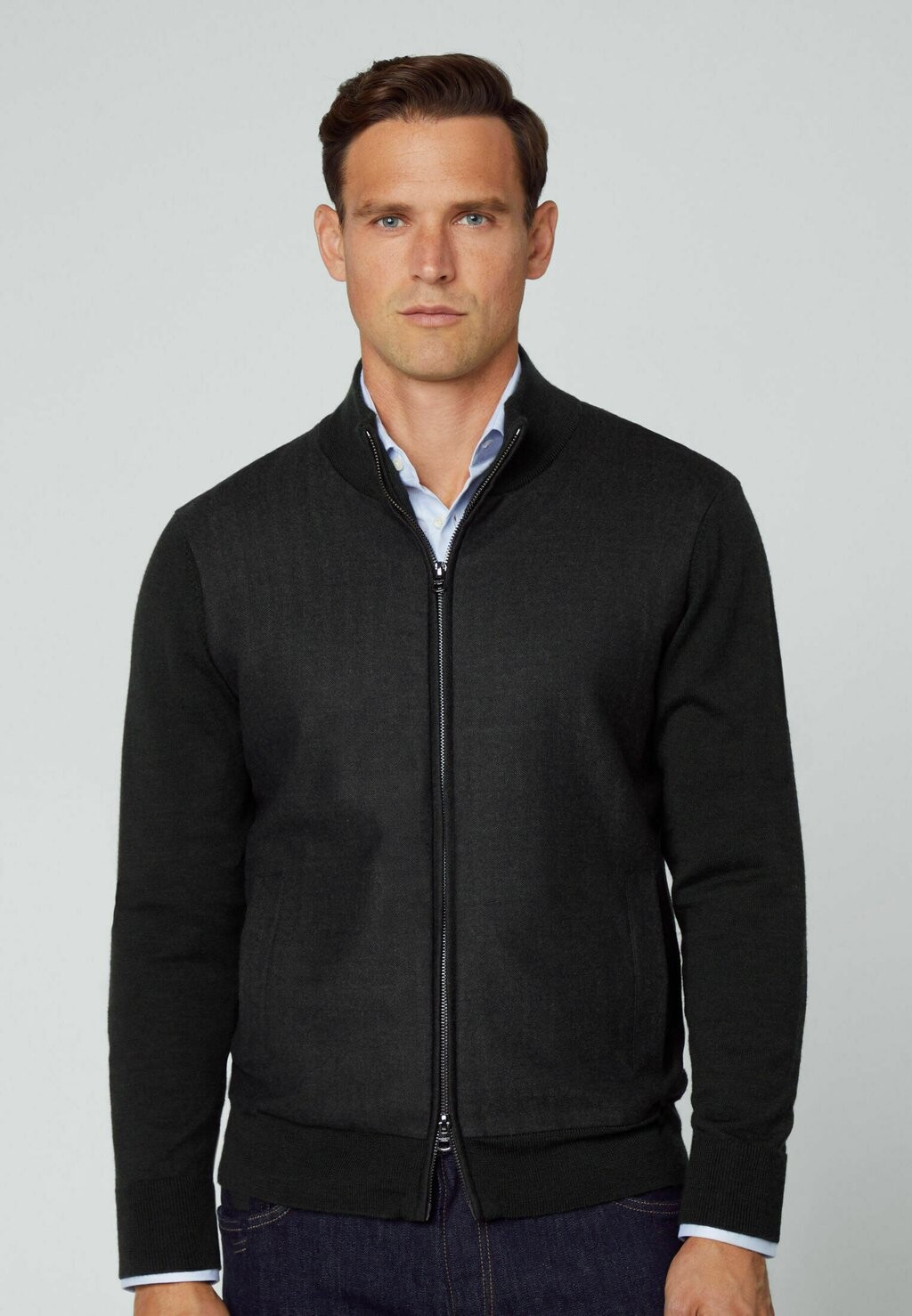 

Кардиган Hb Hybrid Fzip Hackett London, черный