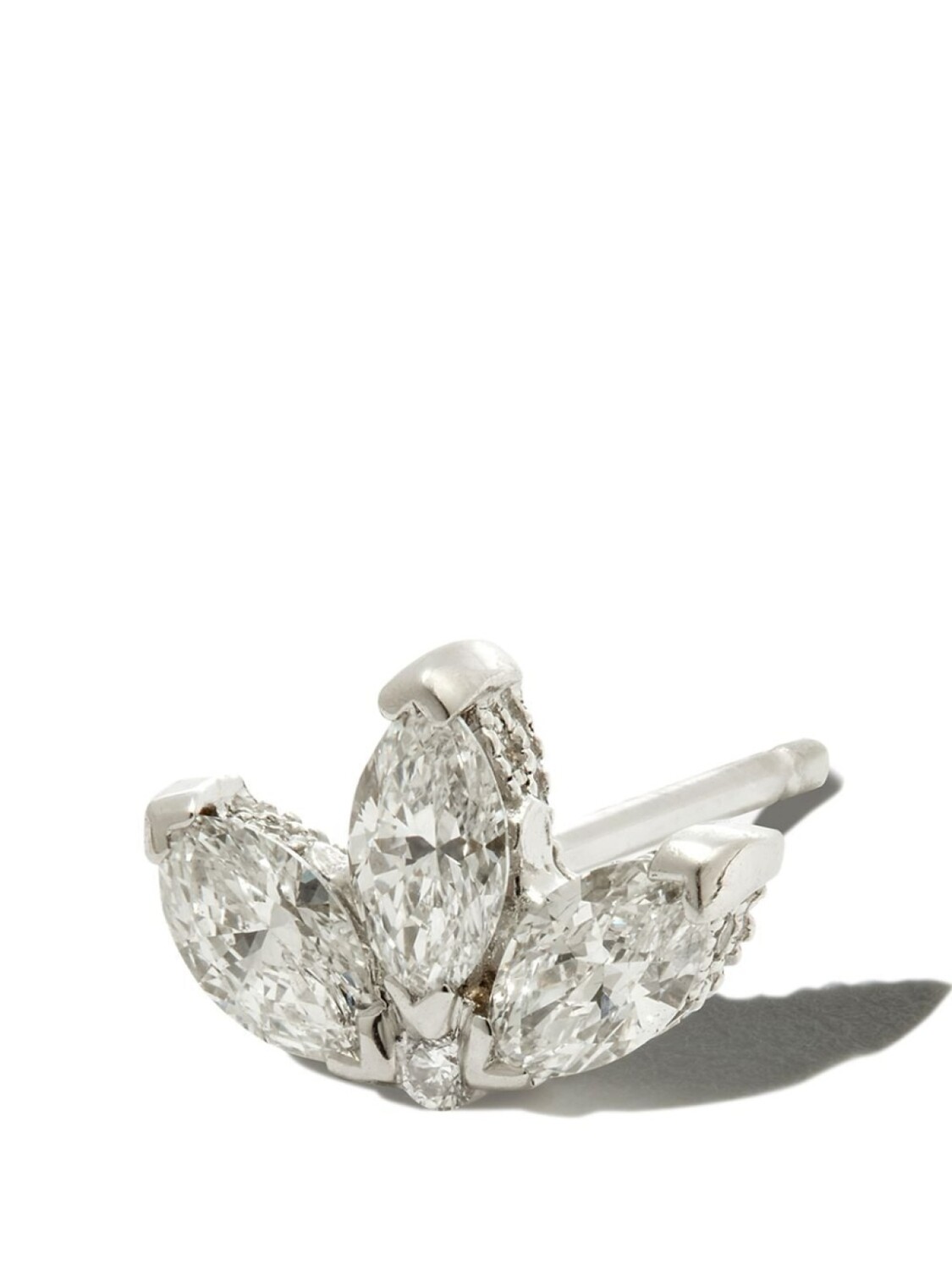 

Серьга Engraved Lotus из белого золота MARIA TASH, серебряный