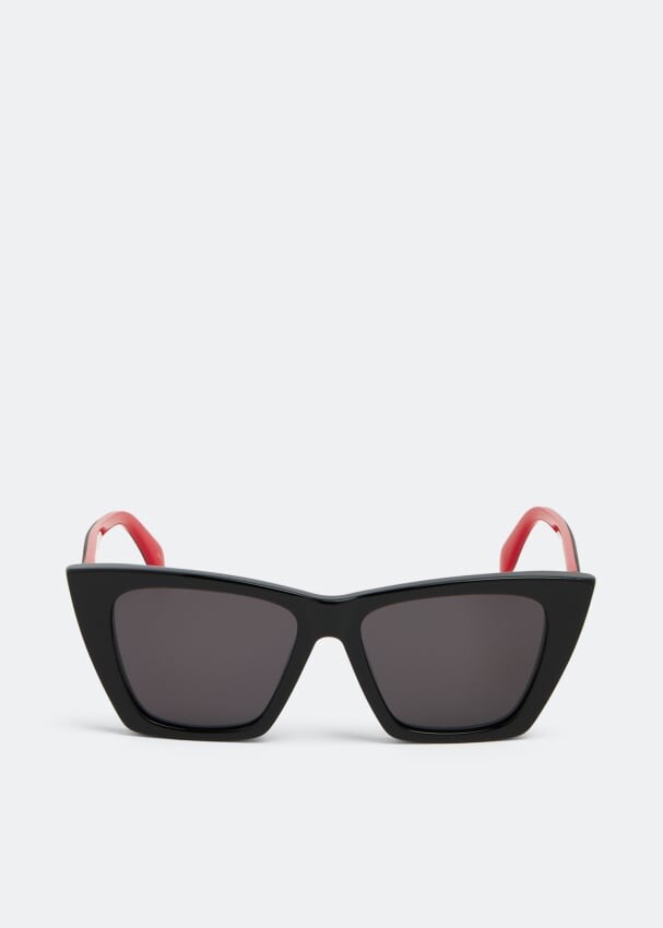 

Солнцезащитные очки Alexander Mcqueen Selvedge Cat-Eye, черный