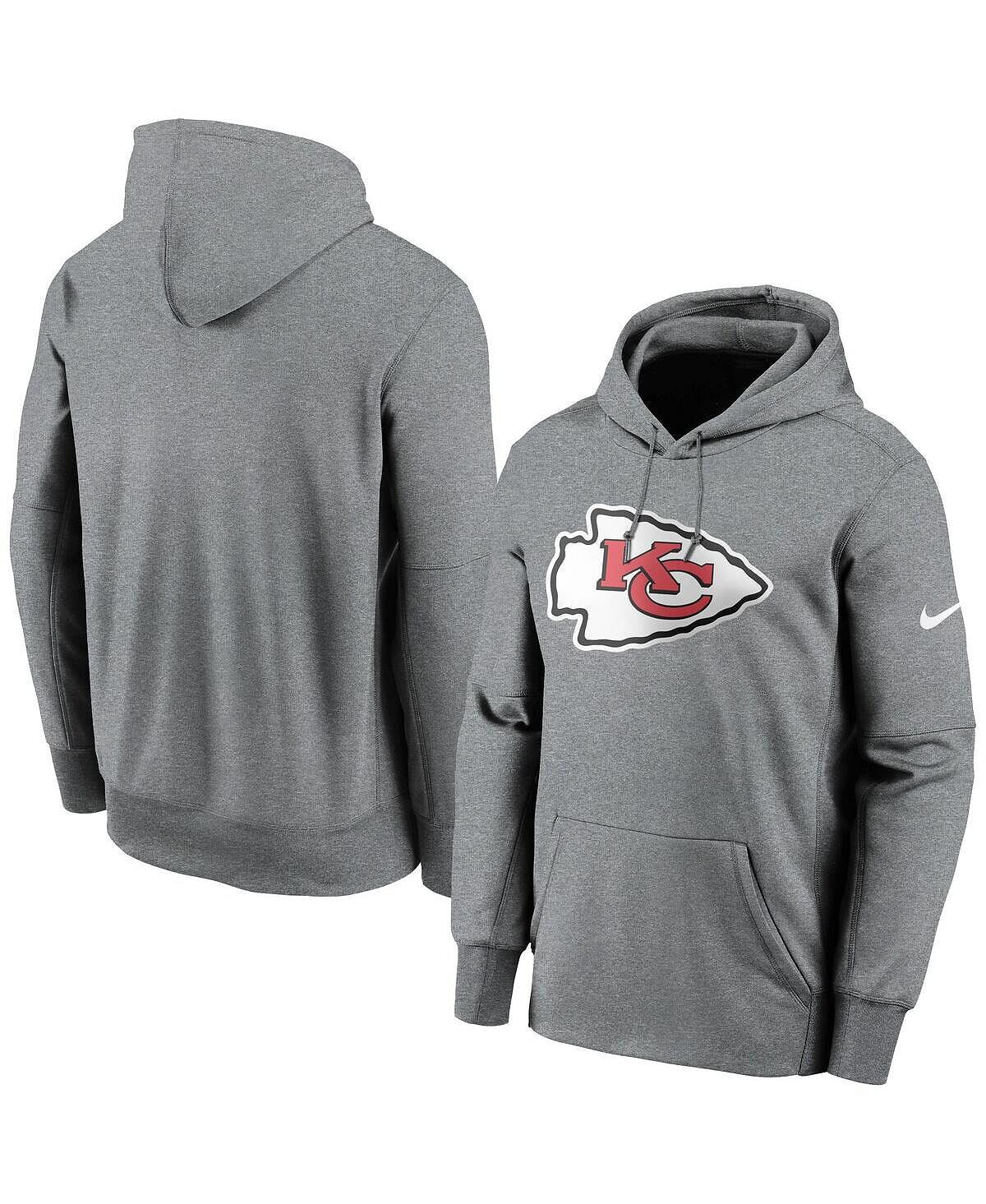 

Мужской темно-серый пуловер с капюшоном Kansas City Chiefs Primary Logo Performance Nike