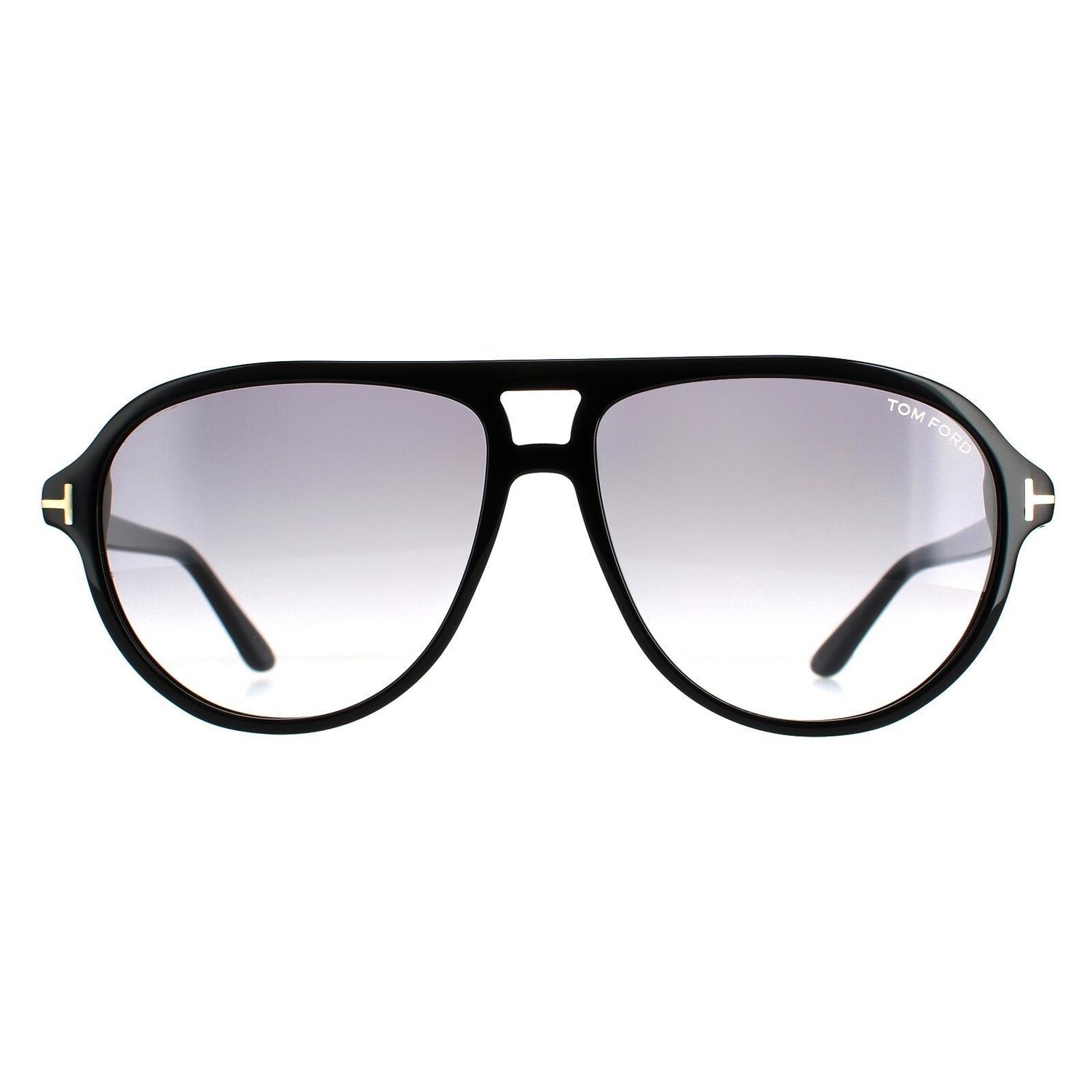 Aviator Shiny Black Smoke Gradient FT0932 Jeffrey Tom Ford, черный