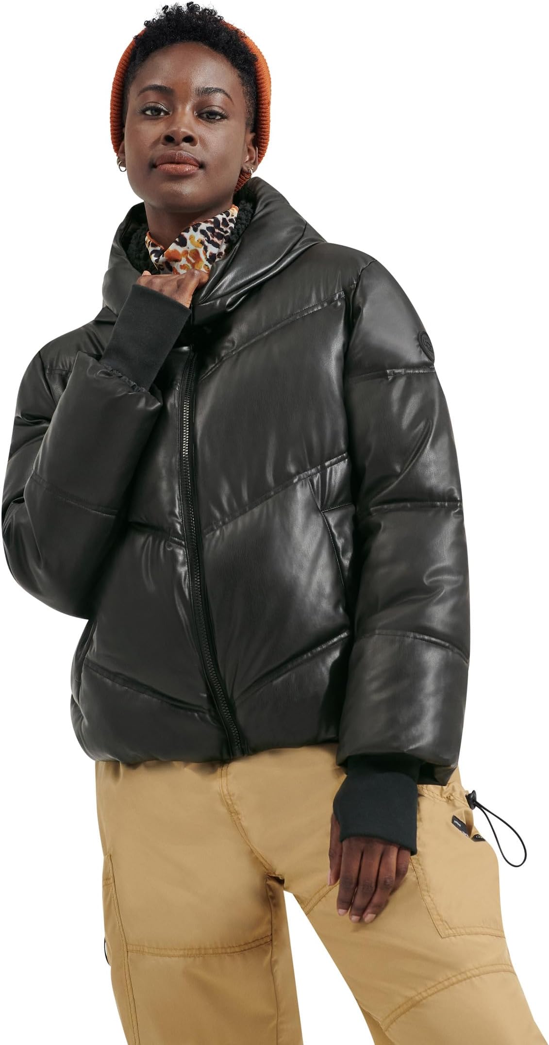 Куртка Ronney Puffer Faux Leather UGG, цвет Tar куртка zara kids faux leather puffer черный