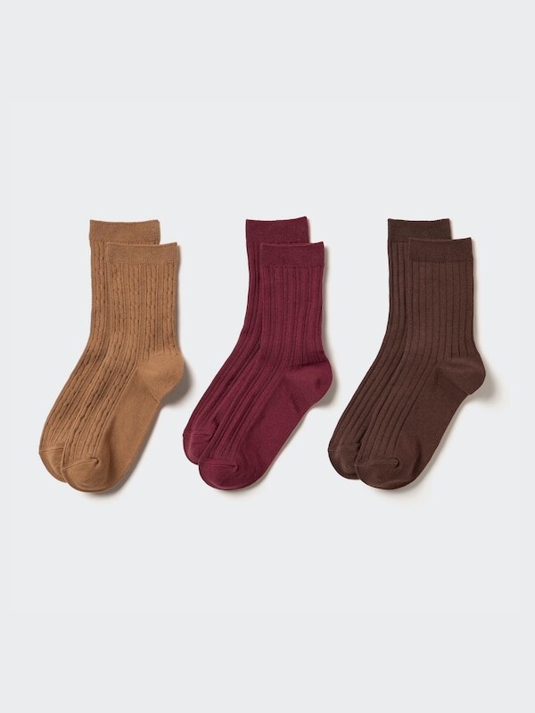 

Носки тросовые для экипажа, 3 пары Uniqlo, коричневый