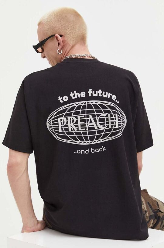 

Хлопковая футболка Preach, черный