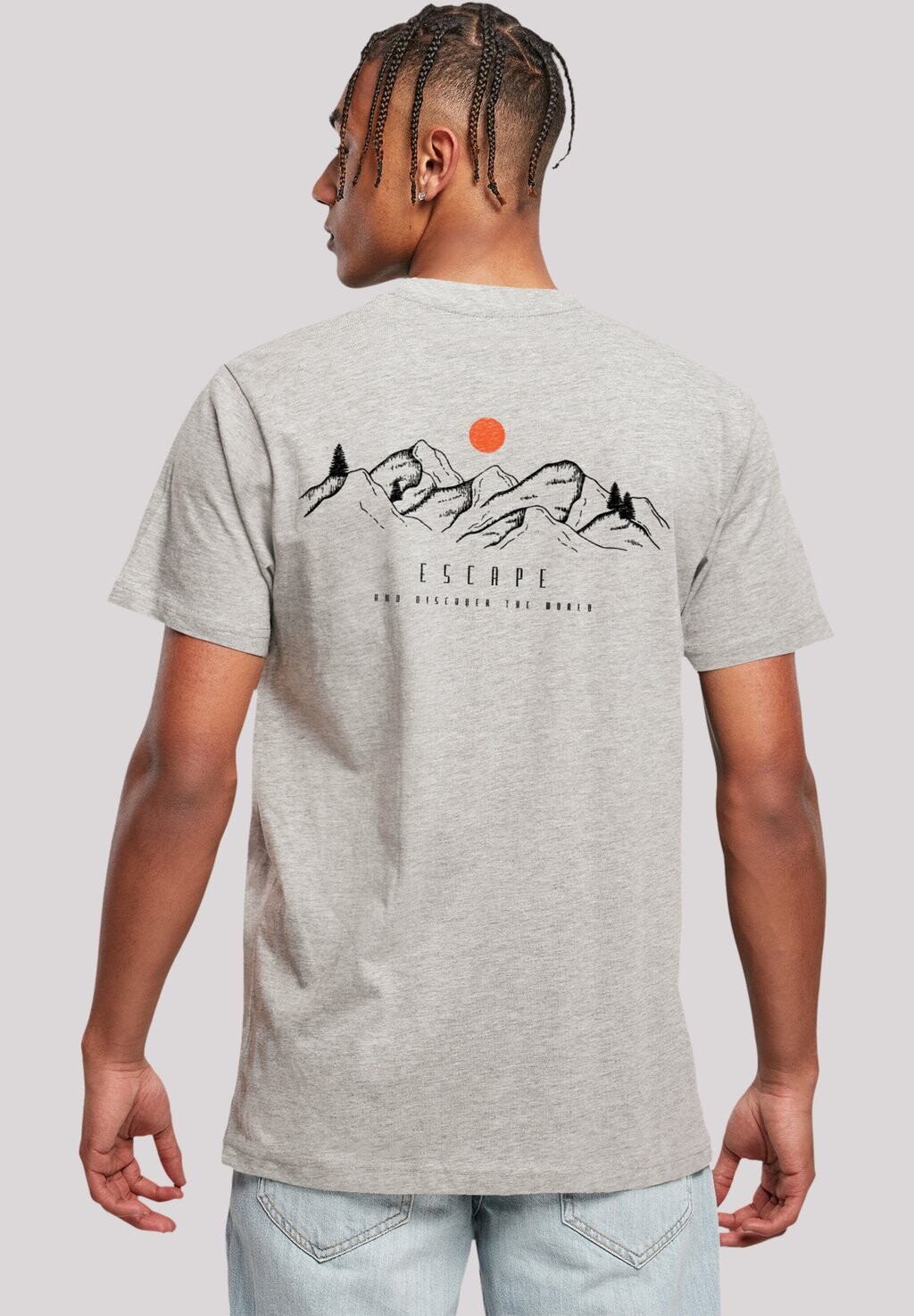 

Футболка с принтом DISCOVER THE WORLD F4NT4STIC, цвет heather grey