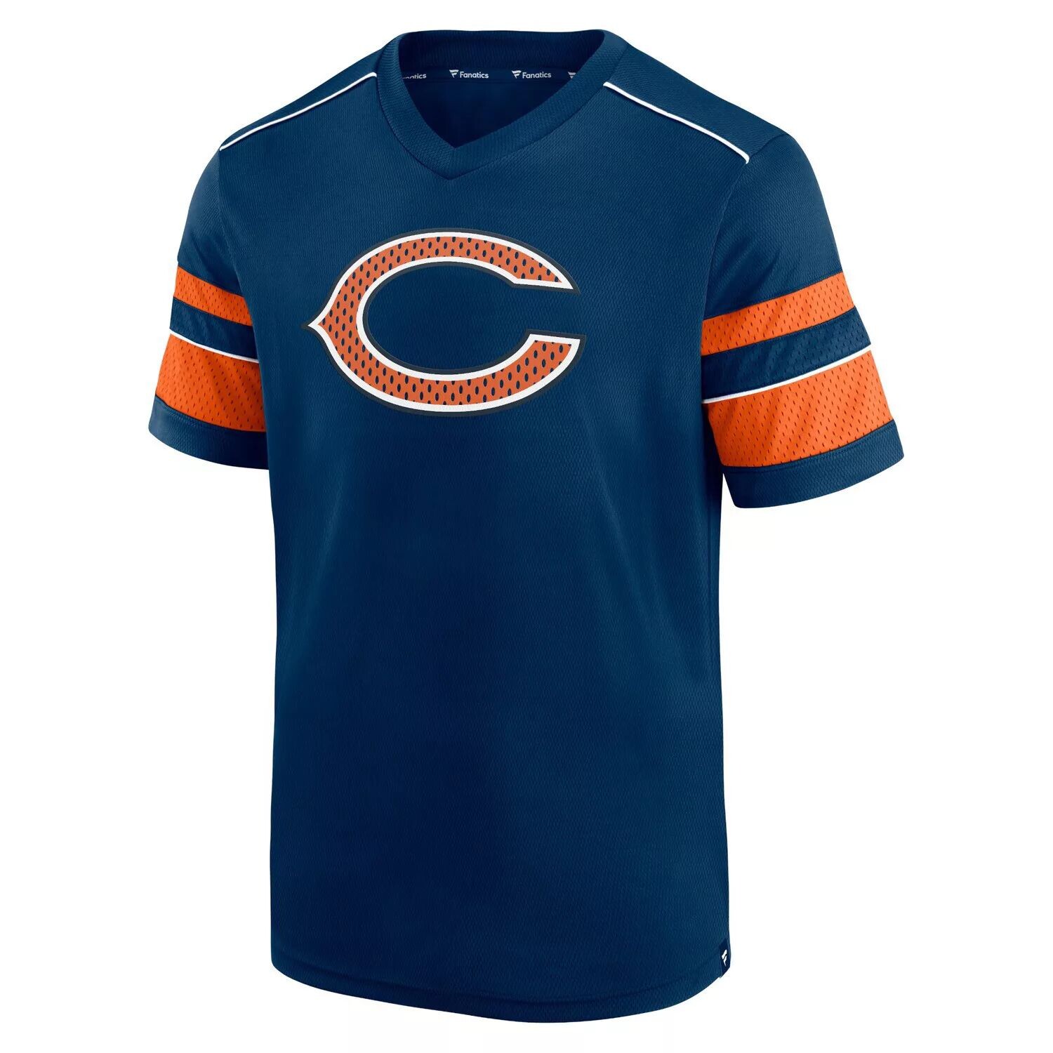 

Мужская темно-синяя футболка с v-образным вырезом и фактурной решеткой Chicago Bears Fanatics, Синий