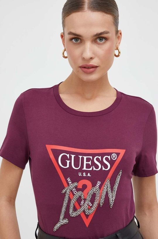 

Футболка из хлопка Guess, фиолетовый