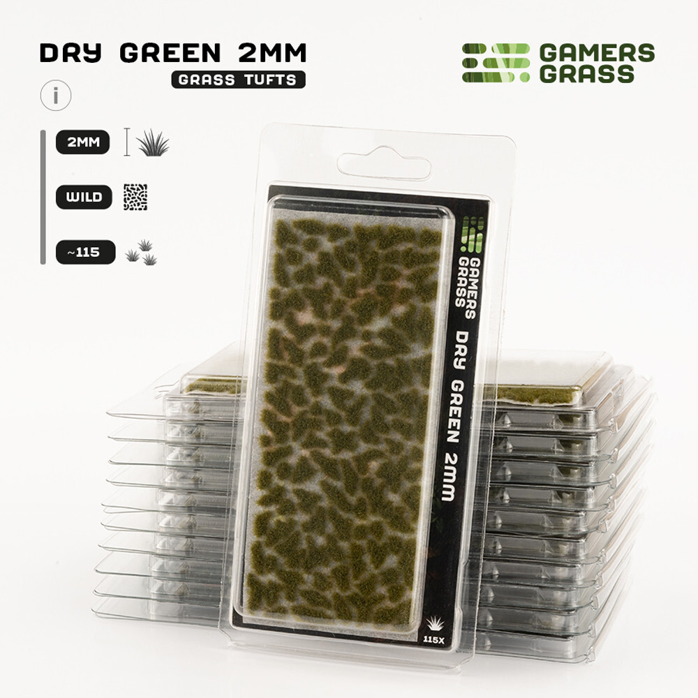 

Аксессуары Gamers Grass Gamers Grass Tufts: Dry Green - Wild 2mm