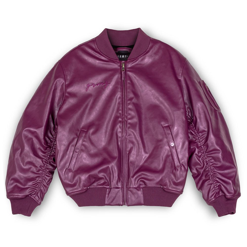 цена Куртка Grimey Iam Pu Leather Bomber, фиолетовый