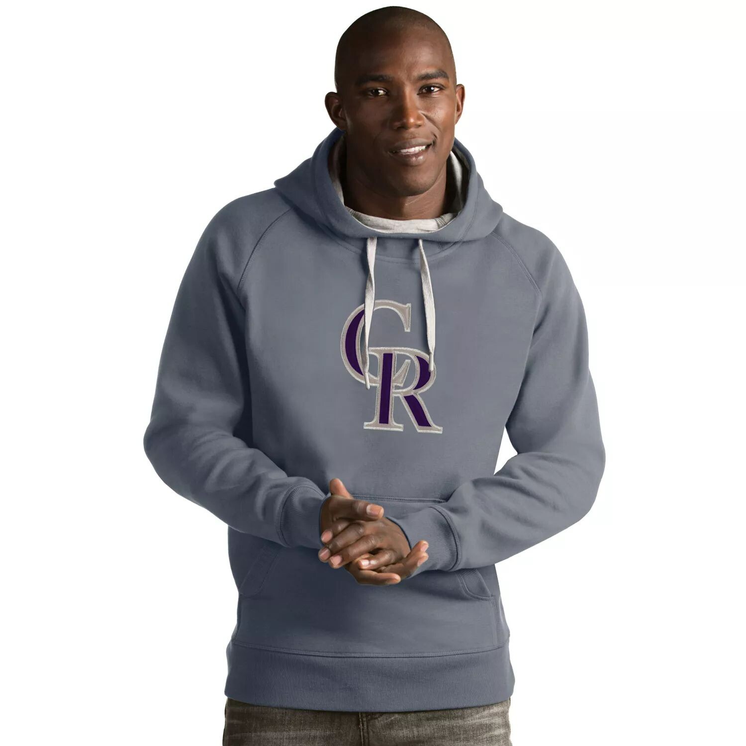 

Мужская толстовка с логотипом Colorado Rockies Victory Antigua
