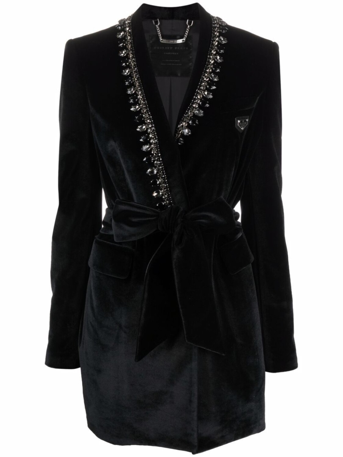 

Philipp Plein платье-блейзер с логотипом, черный