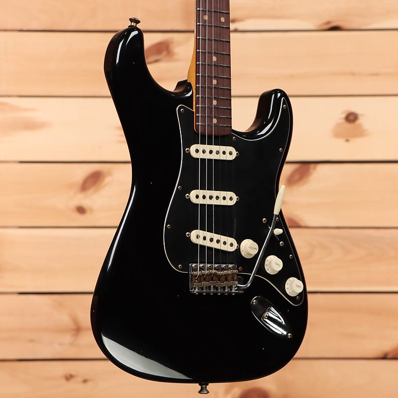 Электрогитара Fender Custom Shop Postmodern Stratocaster Journeyman Relic - Aged Black - XN16665 - PLEK'd