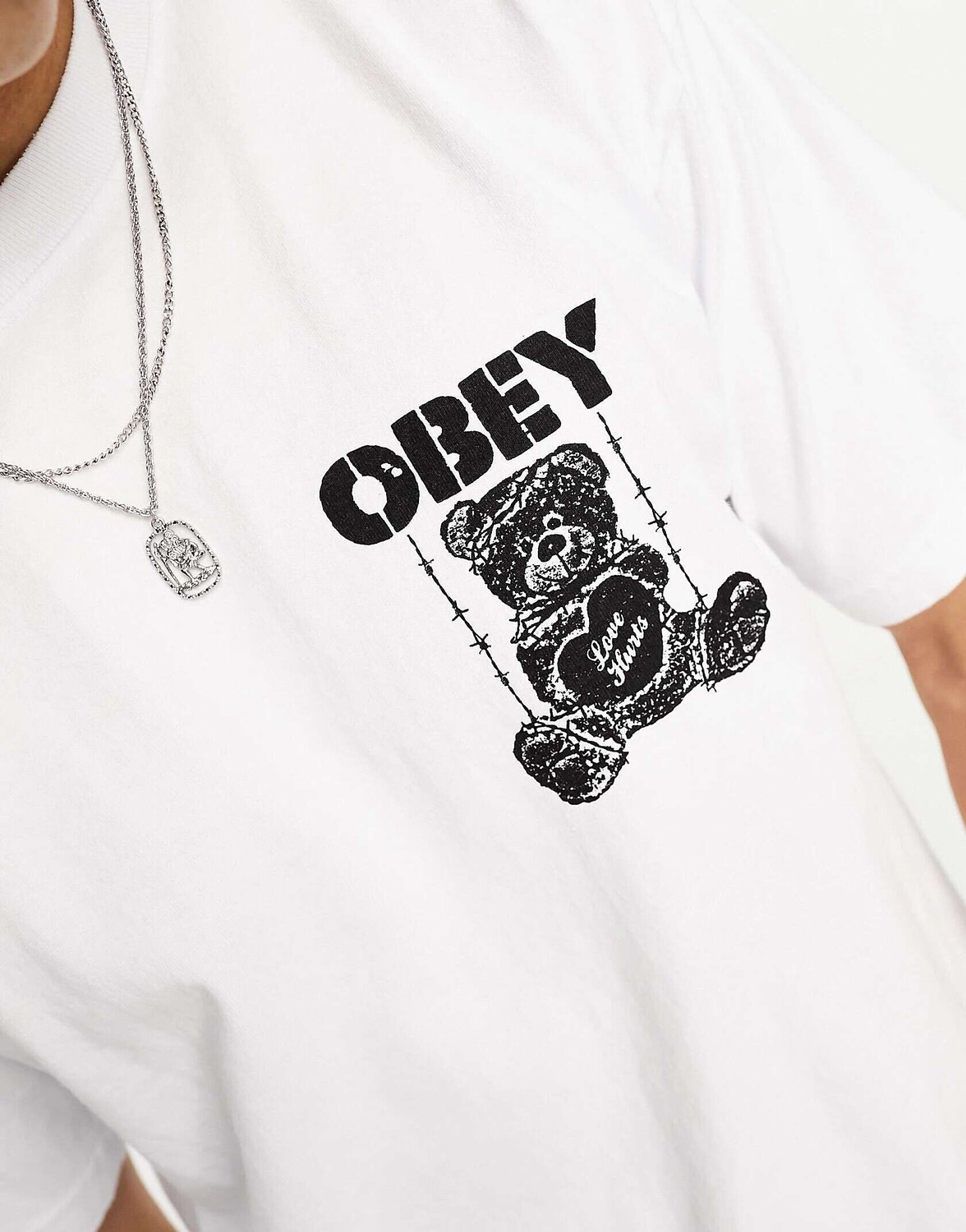

Белая футболка Oby Love Hus Obey, Белый