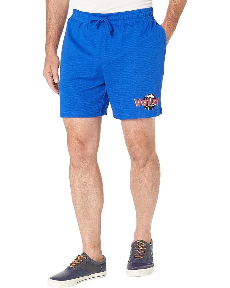 

Шорты Polo Ralph Lauren 6" Waffle-Knit Graphic Shorts, цвет Pacific Royal Multi