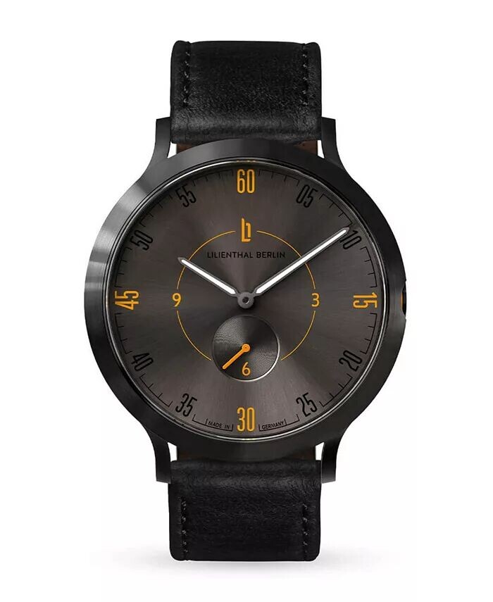 

Мужские часы Lilienthal 1 Fire Black кожаные 42 мм Lilienthal Berlin, черный