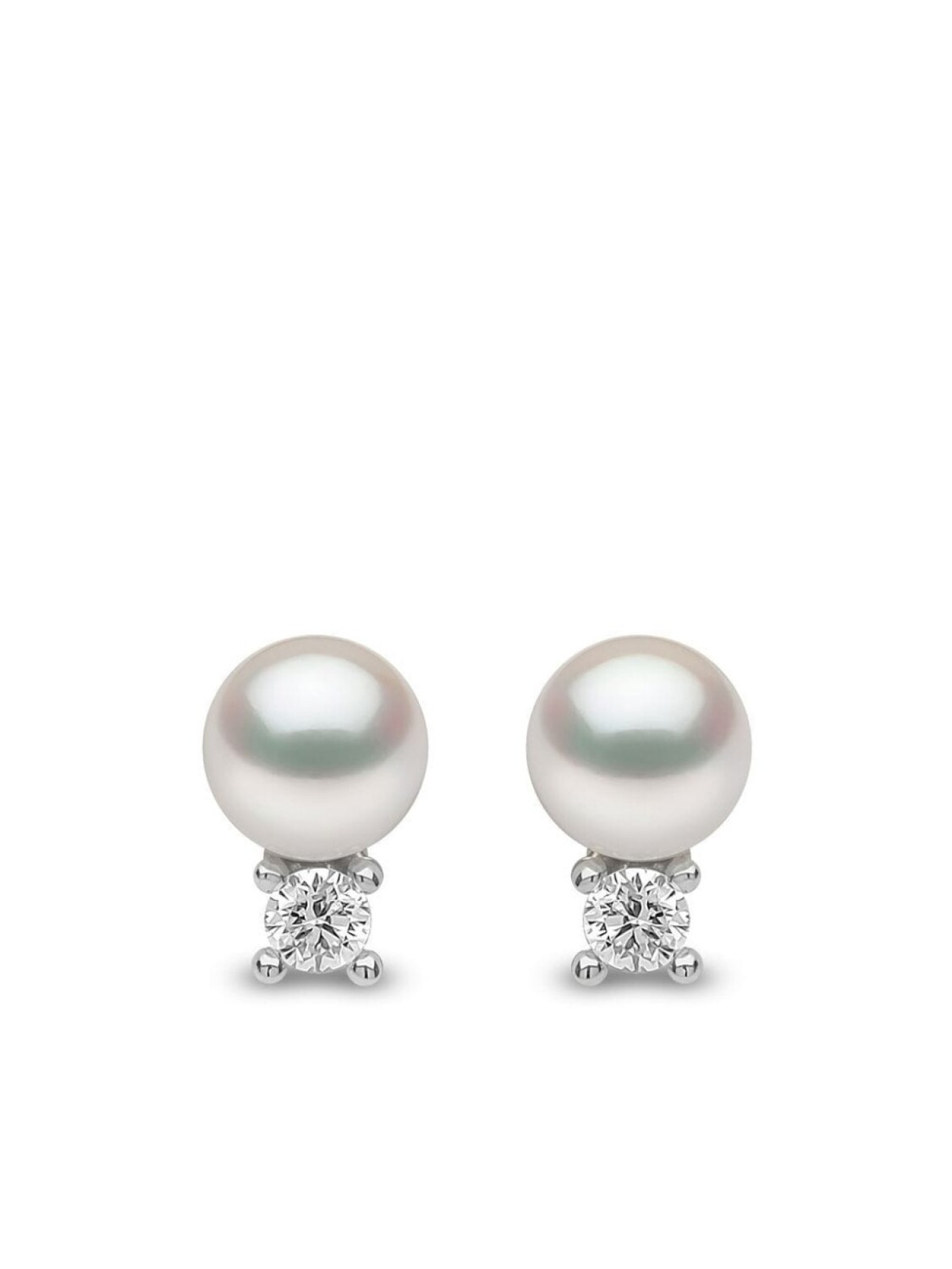 

Серьги-гвоздики Trend из белого золота с бриллиантами и жемчугом Yoko London, серебряный
