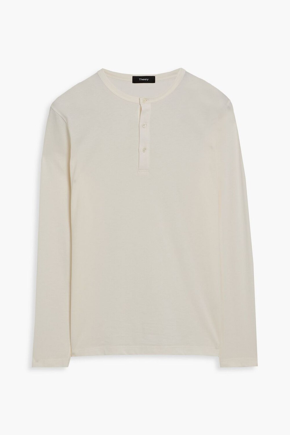 

Футболка Henley из хлопкового джерси Pima THEORY, слоновая кость
