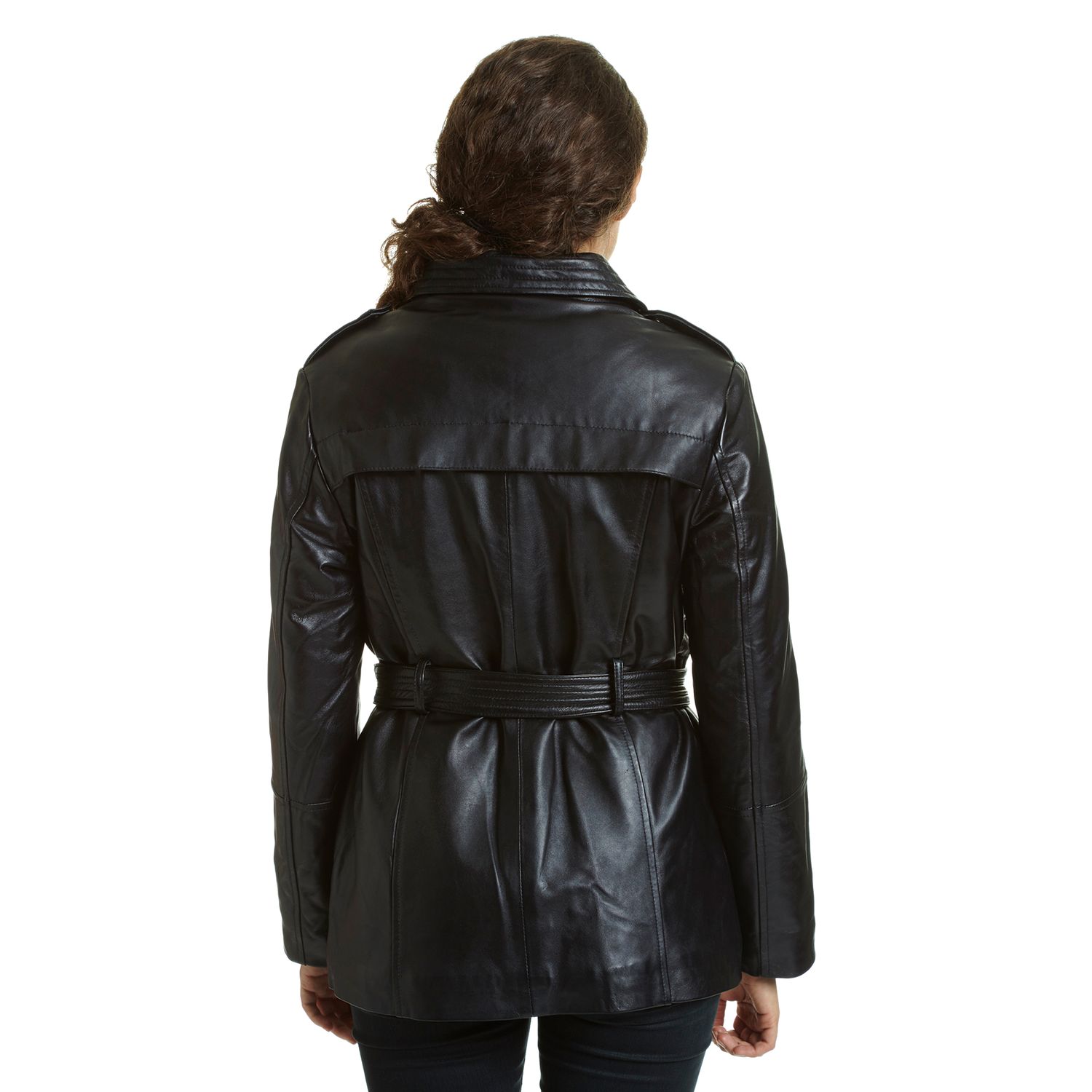цена Женское превосходное кожаное пальто Excelled, черный