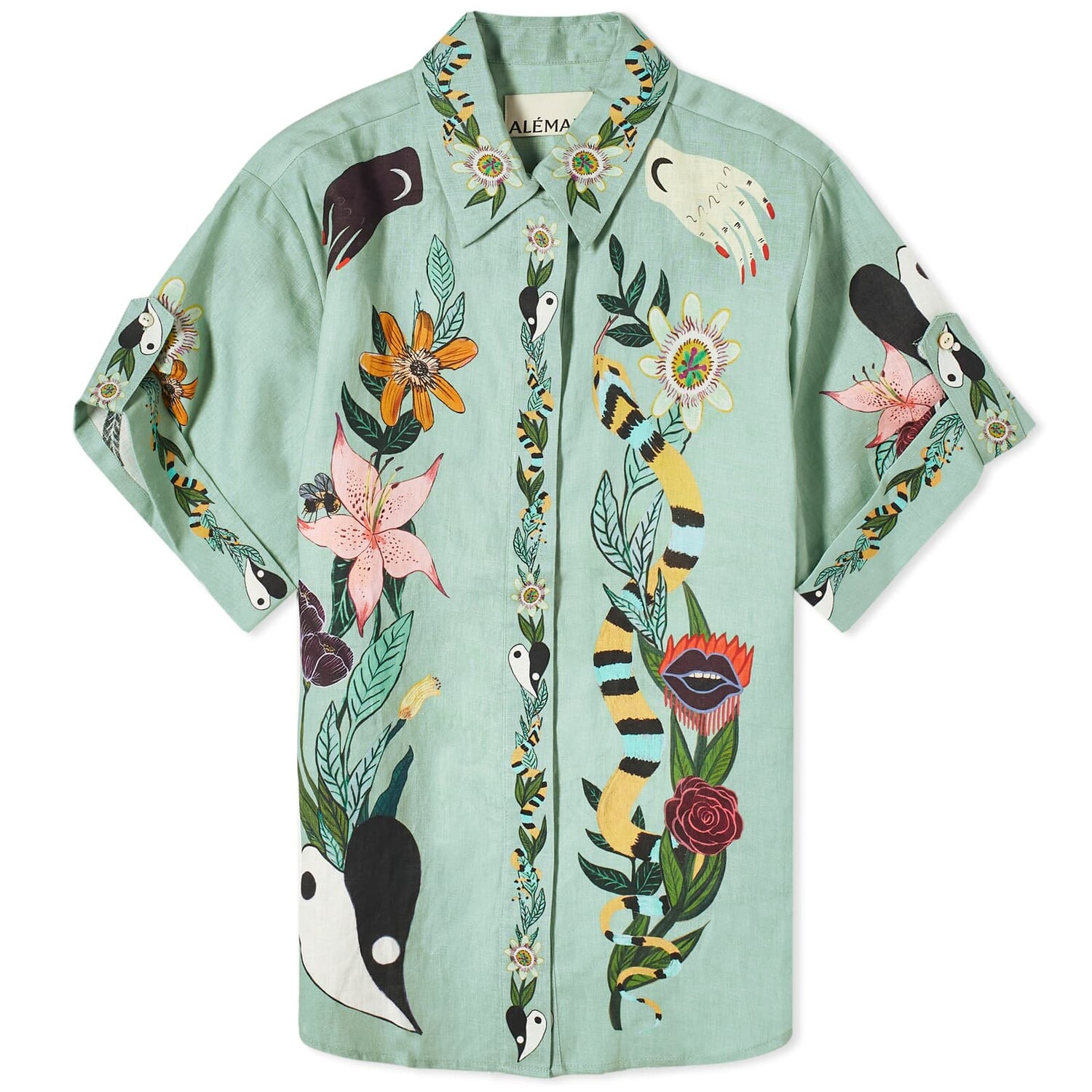 

Рубашка Alémais Meagan Oversized Linen, цвет Jade