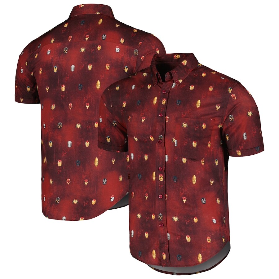 

Рубашка RSVLTS Iron Man, бордовый