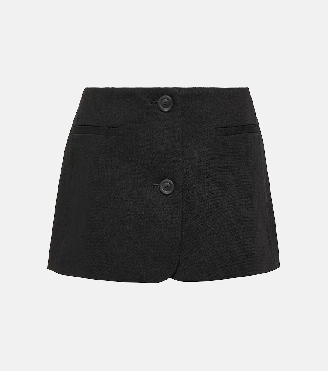 

Мини-юбка из смесовой шерсти Acne Studios, черный