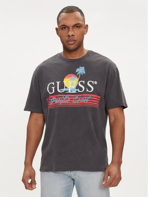 

Футболка стандартного кроя Guess, серый