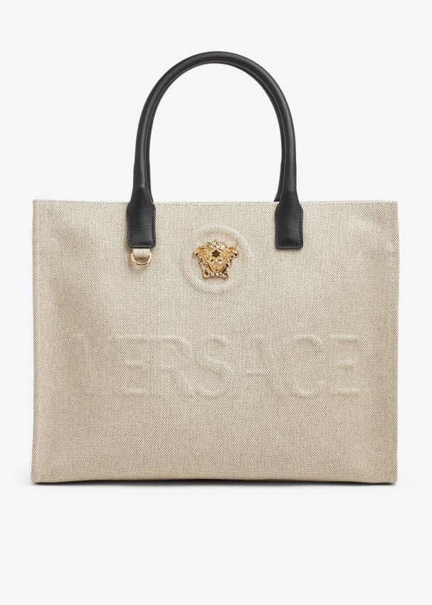 Сумка-тоут Versace La Medusa Canvas, бежевый сумка тоут la medusa versace