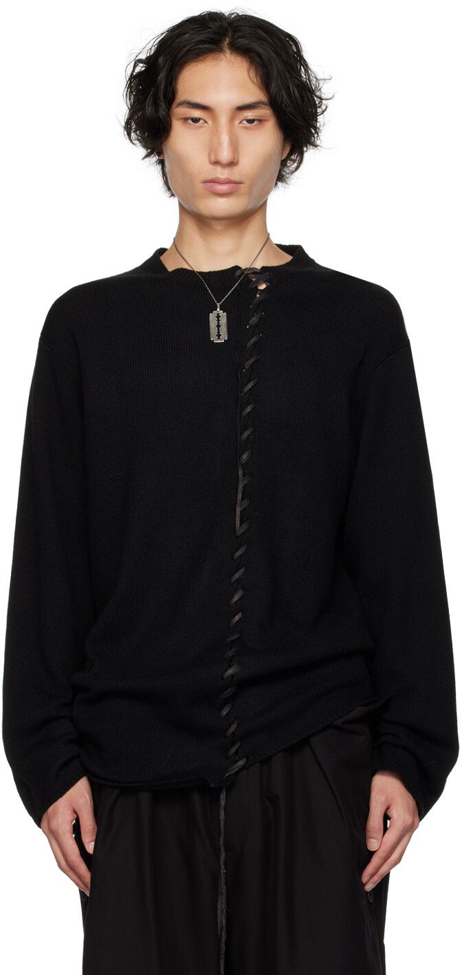 

Черный свитер на шнуровке Yohji Yamamoto