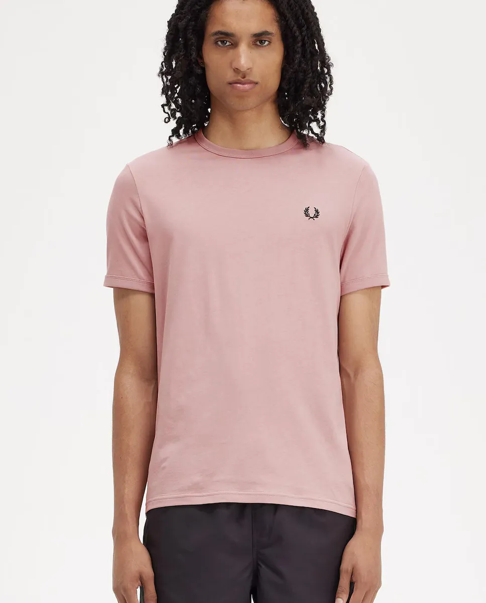 

Мужская футболка с коротким рукавом и круглым вырезом Fred Perry, розовый