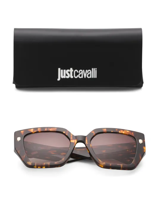 

Солнцезащитные очки «кошачий глаз» 53 мм Just Cavalli, цвет Havana Brown