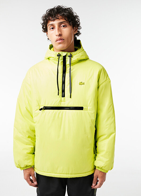

Мужское желтое пальто с капюшоном Lacoste, Желтый