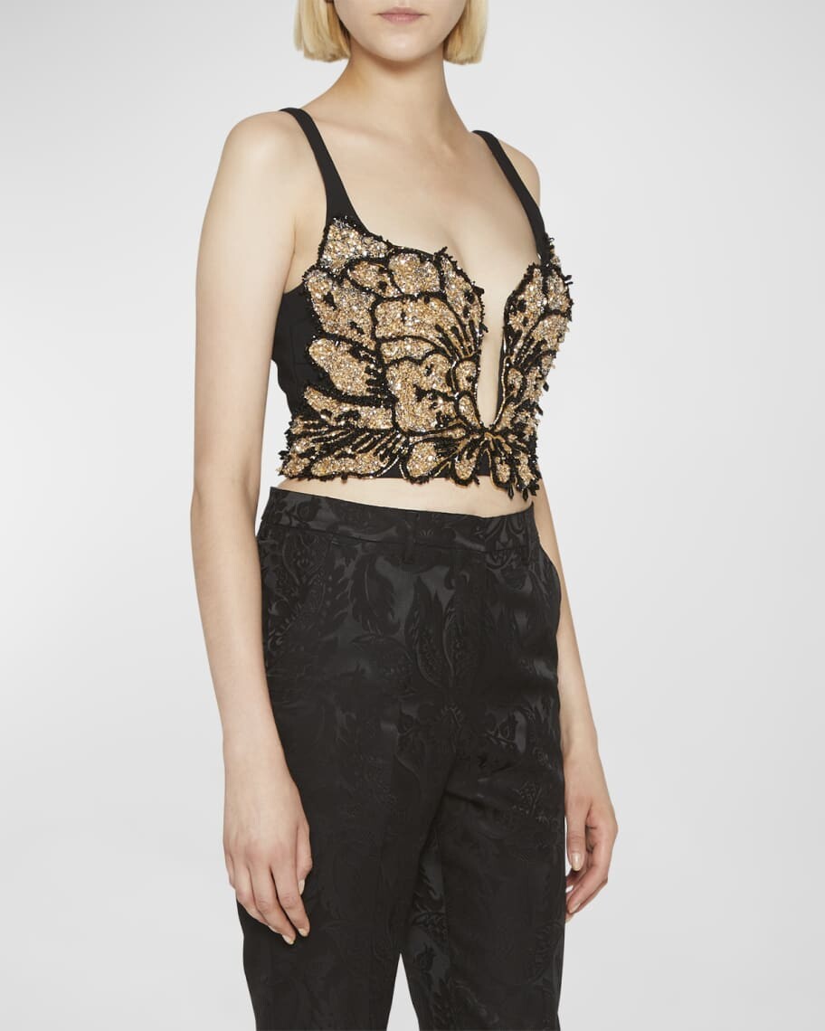 

Укороченный лиф Crystal Butterfly с глубоким вырезом Etro