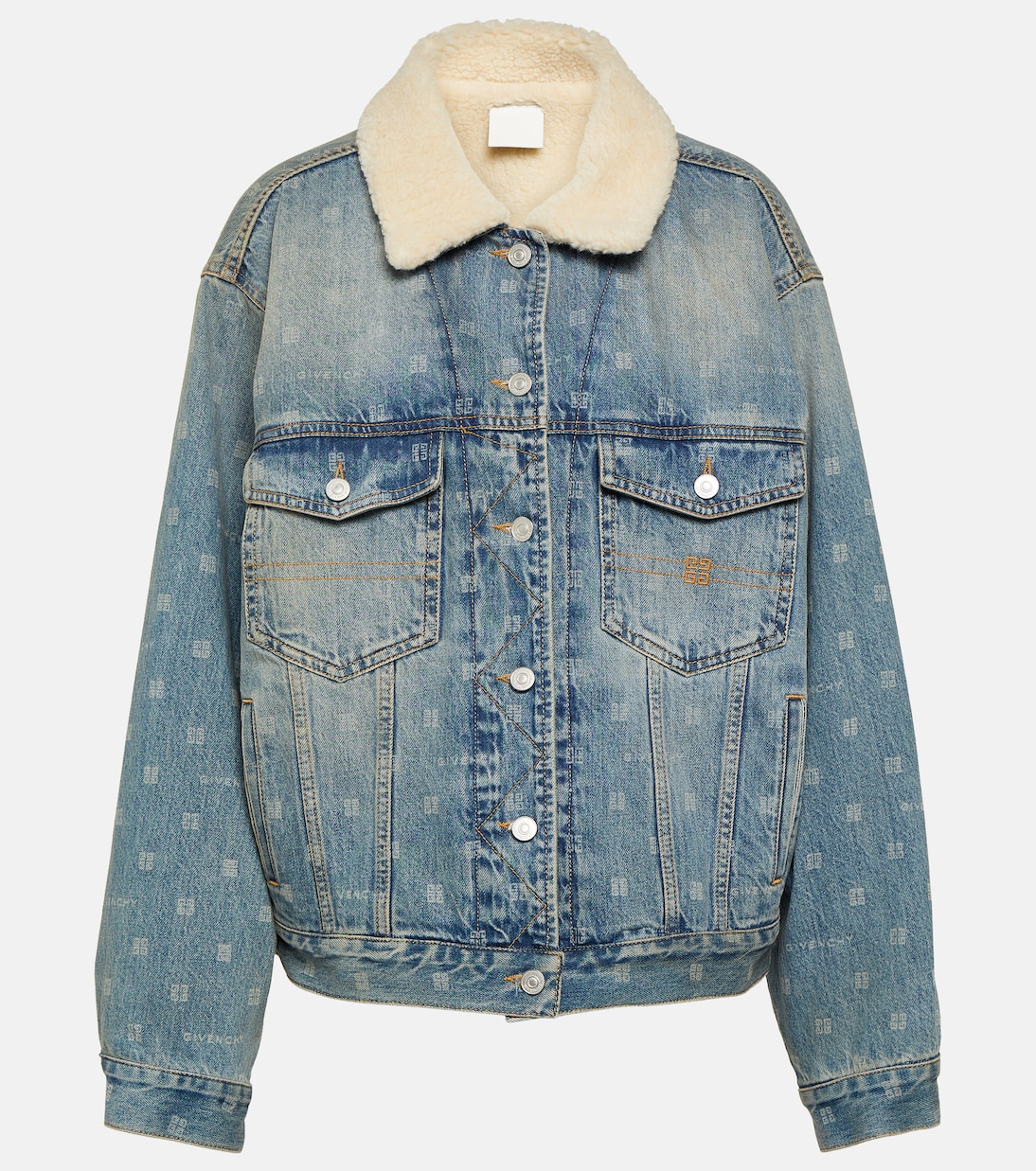 цена Джинсовая куртка 4g с флисовой отделкой Givenchy, синий
