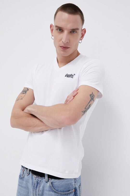 

Хлопковая футболка Superdry, белый